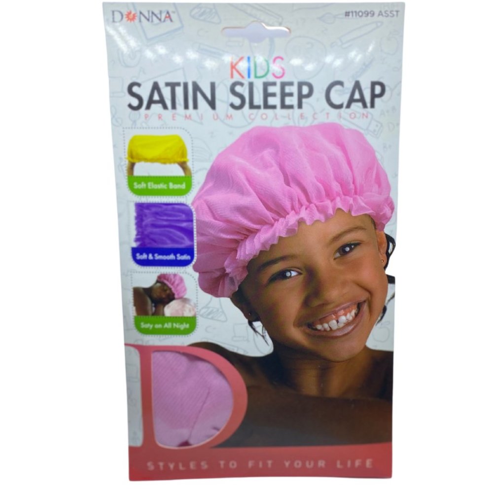 Kids Satin  Sleep Cap |Available in Several Colors